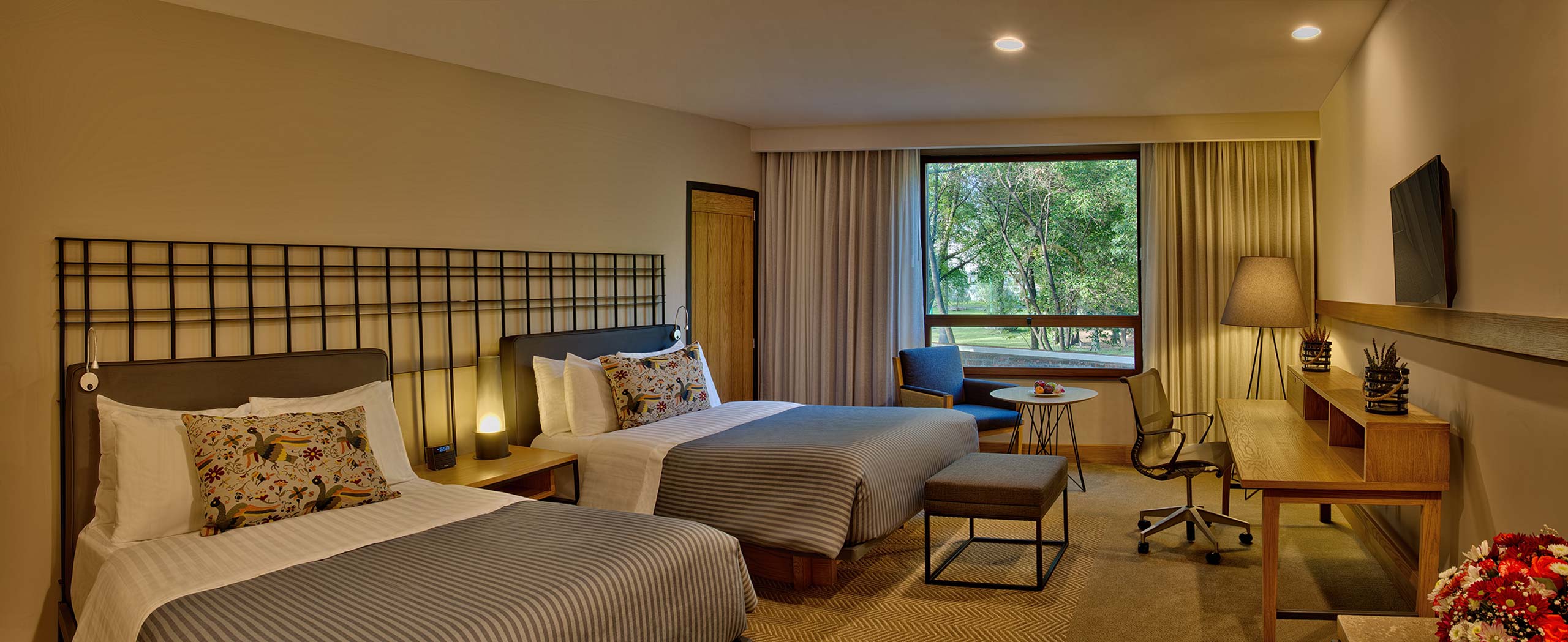 Room with two beds Hotel Hacienda Jurica by Brisas Queretaro